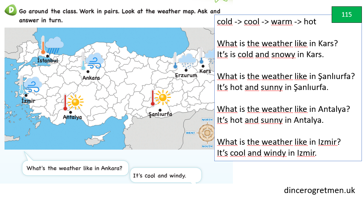 4. sınıf 8. ünite kelimeleri